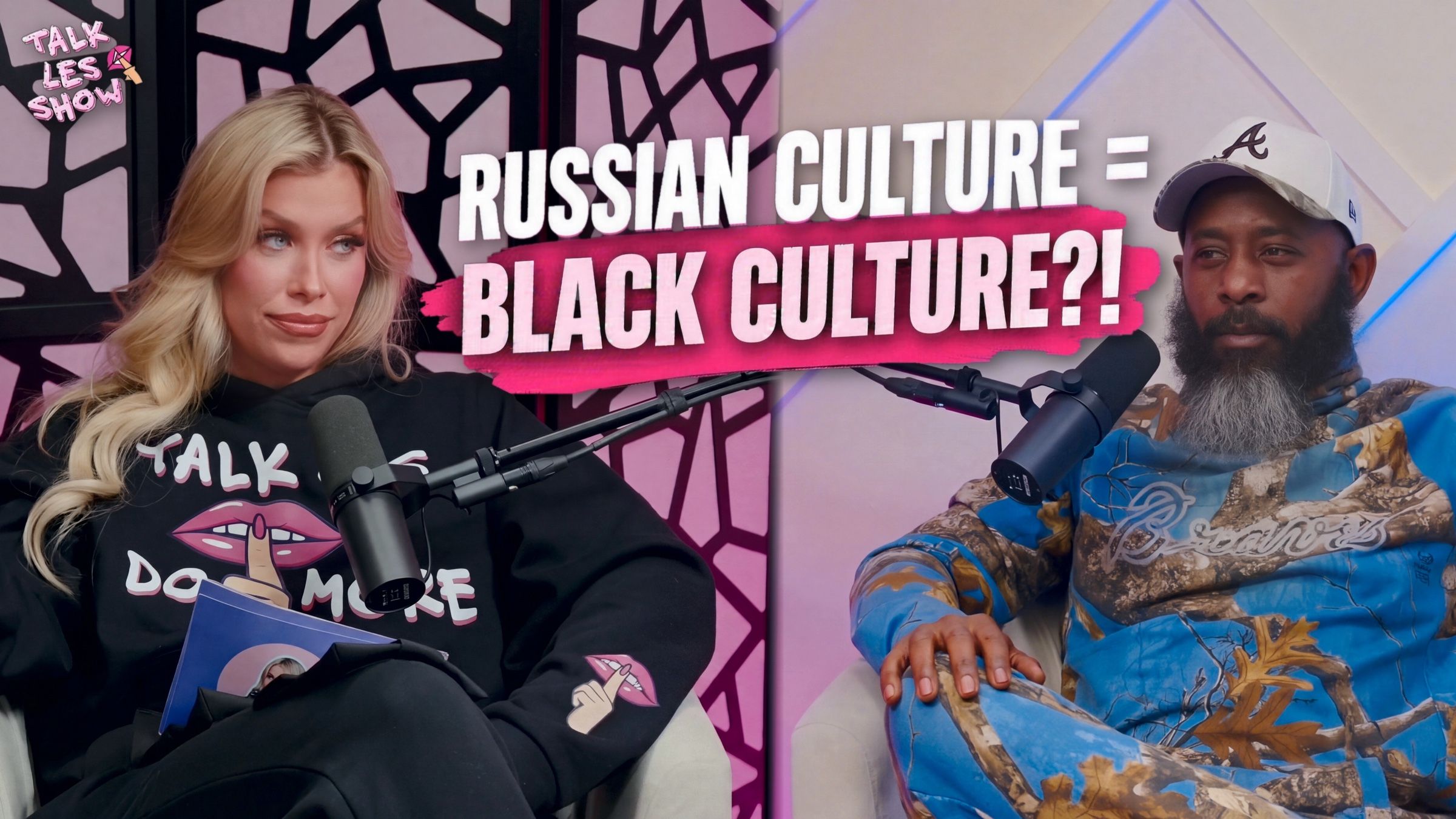 Les and Karlous Miller in the Talk Les studio